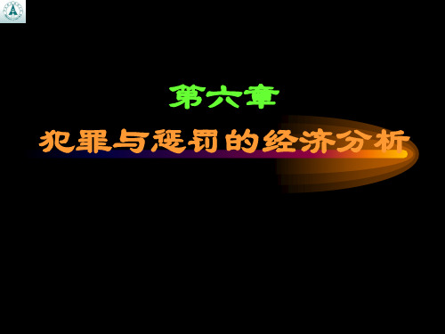 第六章犯罪与惩罚的经济分析ppt课件