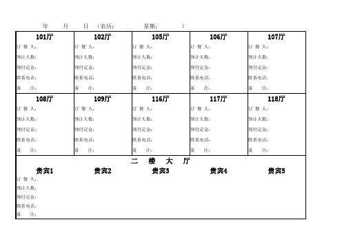 订餐单