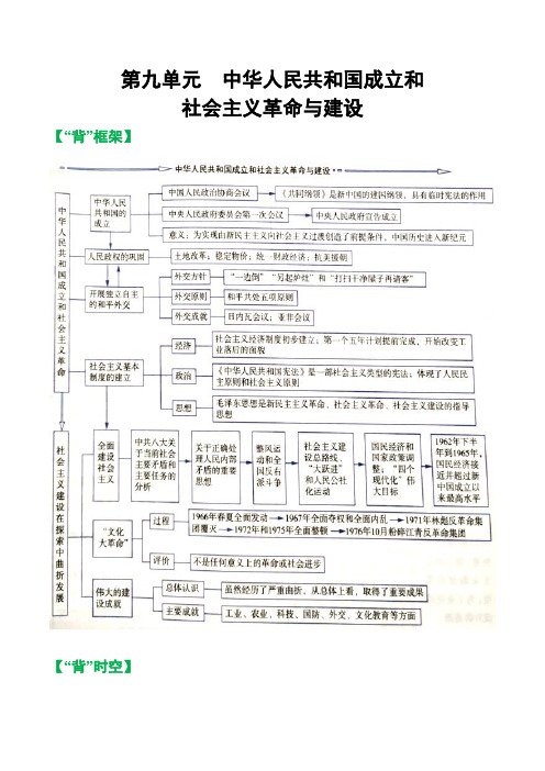 第九单元  中华人民共和国成立和社会主义革命与建设