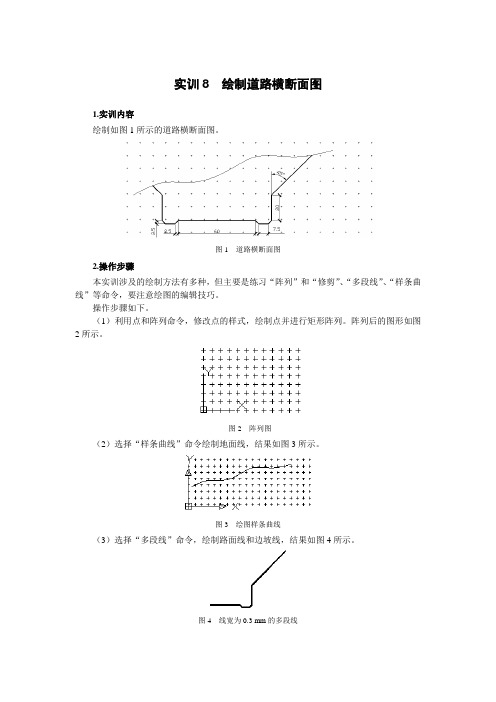 实训8  绘制道路横断面图