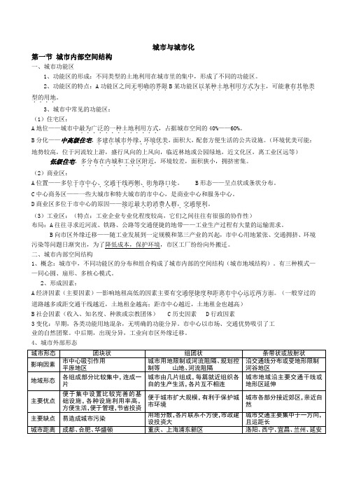 地理人教版必修二第二章知识点教学文案