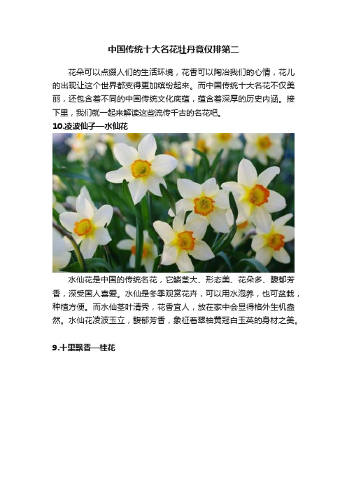 中国传统十大名花牡丹竟仅排第二