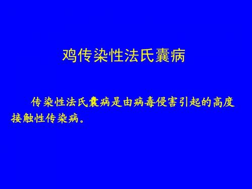 鸡传染性法氏囊病