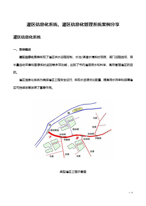 灌区信息化系统、灌区信息化管理系统案例分享