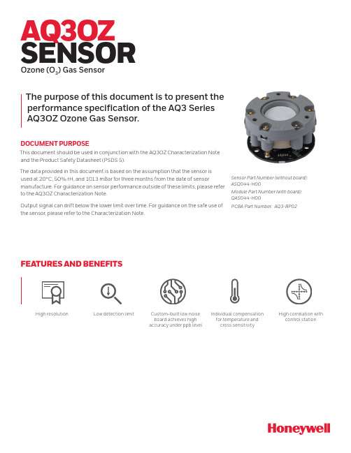 AQ3 Series AQ3OZ Ozone Gas Sensor Product Specific