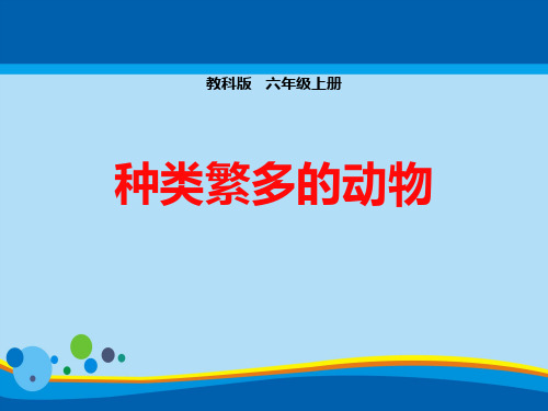 《种类繁多的动物》生物的多样性PPT【精选推荐课件】