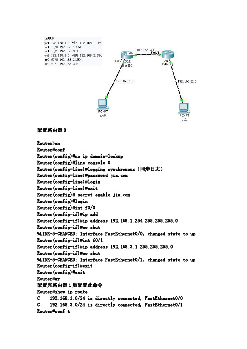 不同网段间路由配置