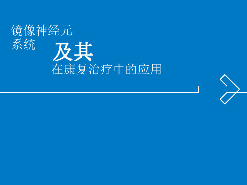 镜像神经元系统及其镜像疗法的应用