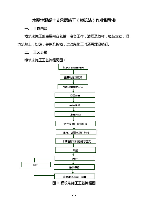 无砟轨道水硬性混凝土支承层施工(模筑法)作业指导书