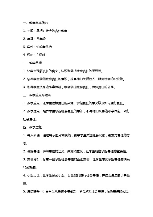 承担对社会的责任教案