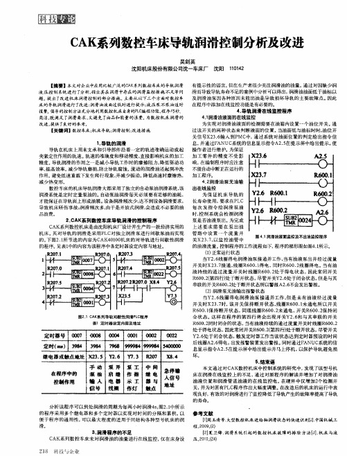 CAK系列数控车床导轨润滑控制分析及改进