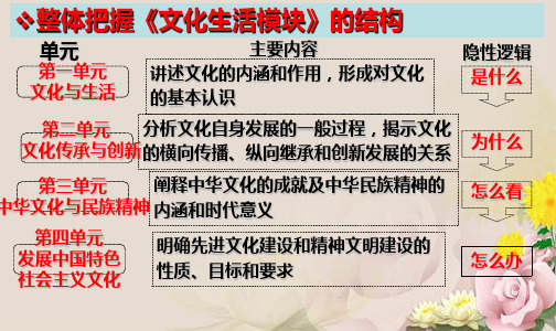 人教版高三政治复习 文化与生活 课件 (共42张PPT)