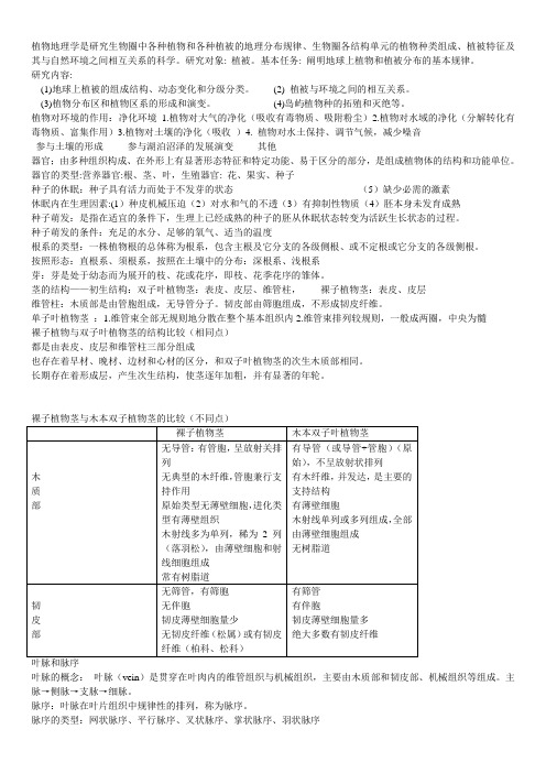 植物地理学-汇总