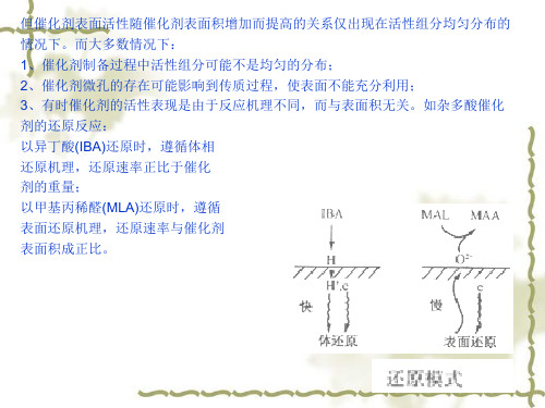 催化剂的表面积