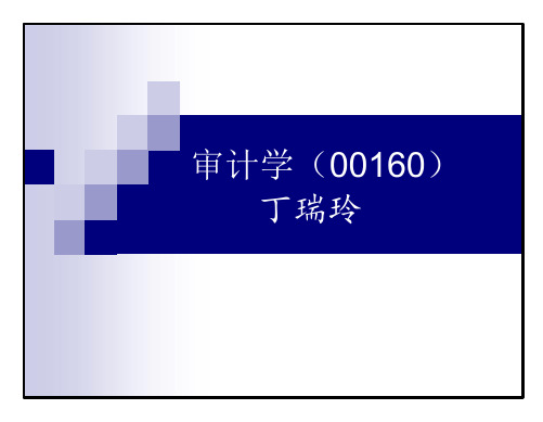 自考_00160_审计学_讲义_完整版_PPT