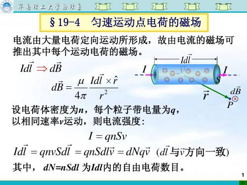 8第八讲 运动电荷的磁场、磁场的高斯定理和安培环路定理