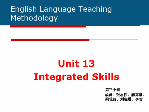 英语教学法Unit13-Integrated-Skills