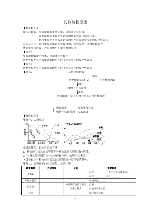 高中生物《其他植物激素》教学设计