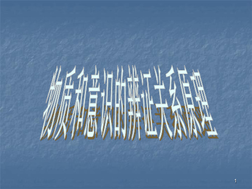 物质和意识的辩证关系原理ppt课件