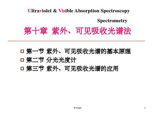 材料分析测试第十章紫外可见吸收光谱法
