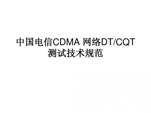 中国电信CDMA 网络DT