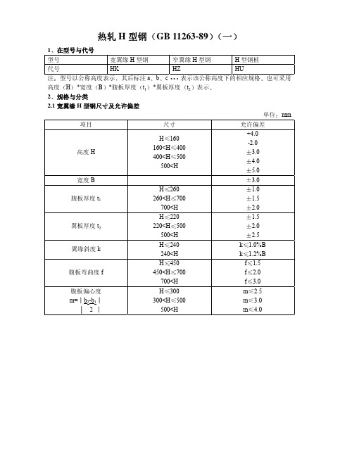 热轧H型钢