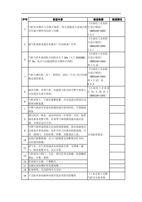 气柜安全检查表