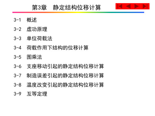 第3章 静定结构位移计算  结构力学