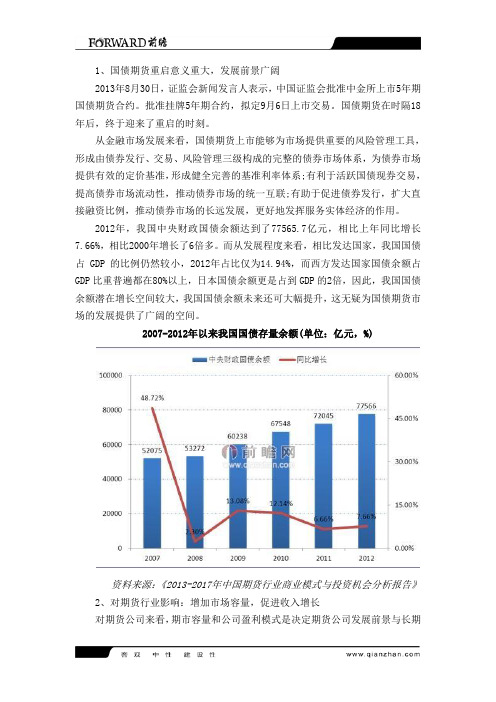 国债期货重启意义巨大, 长期发展可期