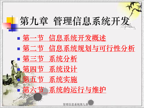 管理信息系统第九章