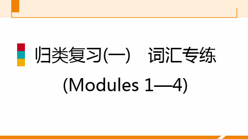 归类复习(一)词汇专练(Modules 14)