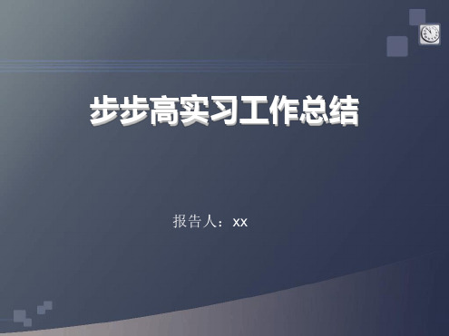 步步高实习工作总结