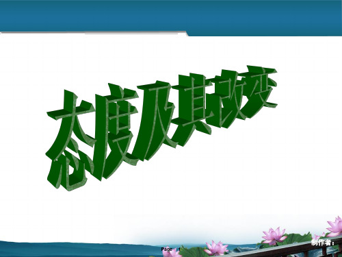 态度及其改变(精华版).