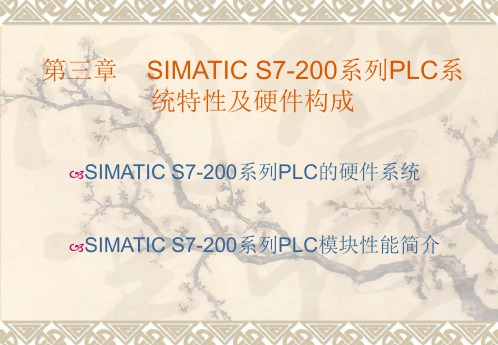 第三章 SIMATIC S7-200系列PLC系统特性及硬件构成(1)