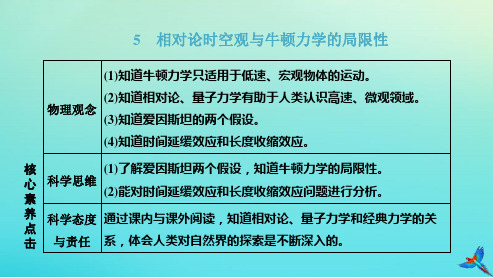 2023新教材高中物理第七章万有引力与宇宙航行5相对论时空观与牛顿力学的局限性课件新人教版必修第二册