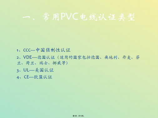 PVC电线CCC基础知识培训内容(与“绝缘”有关文档共12张)