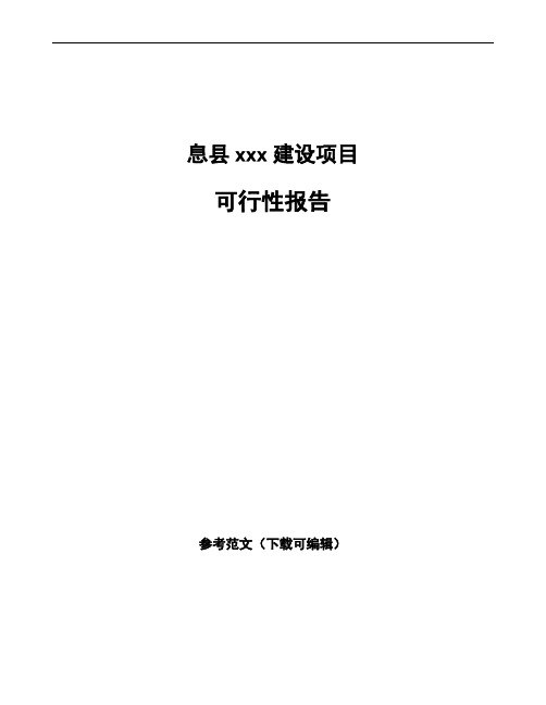 息县编写可行性分析报告(立项模板)