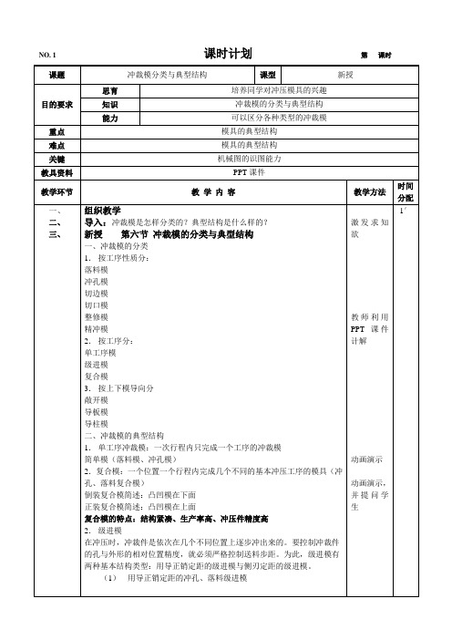 冲裁模分类与典型结构