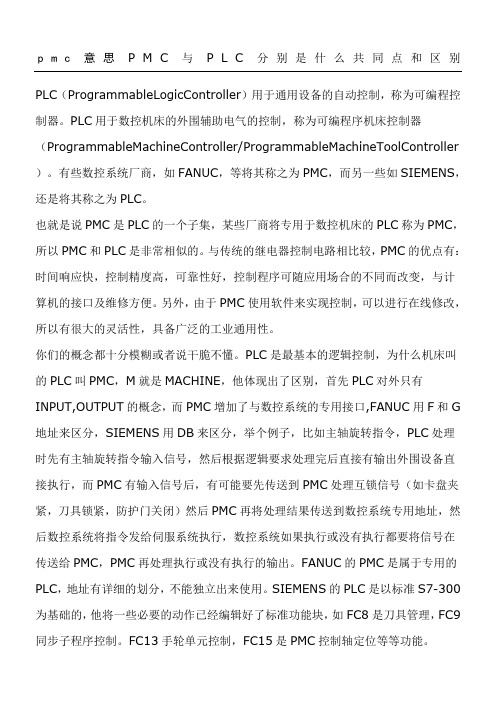 FANUC数控系统PMC功能的妙用