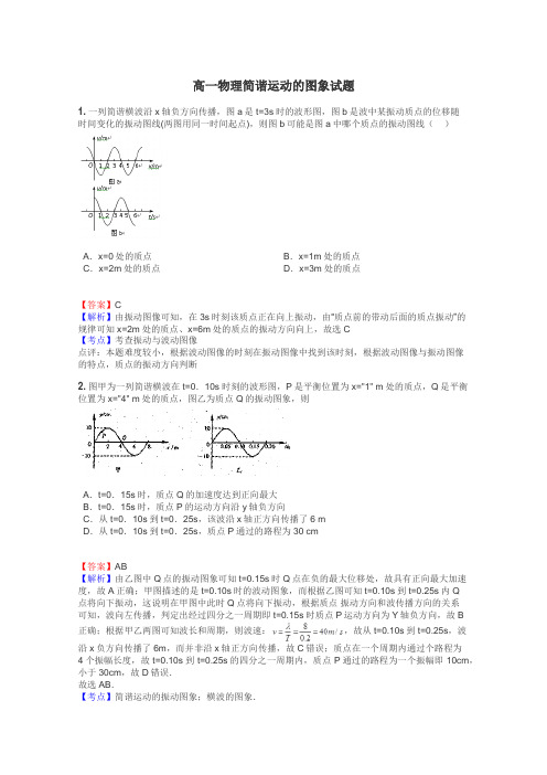 高一物理简谐运动的图象试题
