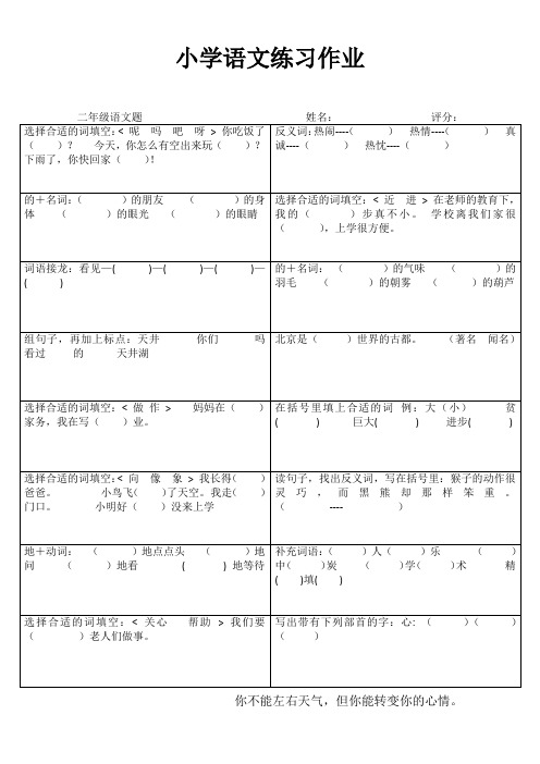 二年级语文随堂精选习题IV (74)