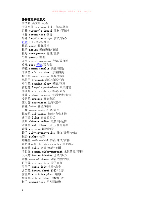 各种花的象征意义 (2) 