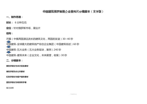 中国建筑俄罗斯推介会宣传片分镜脚本-0214-1