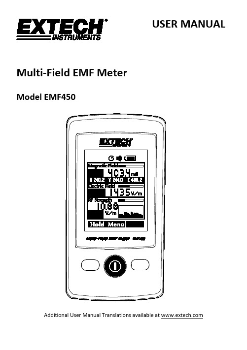 Extech EMF450 多场景电磁场测量仪用户指南说明书