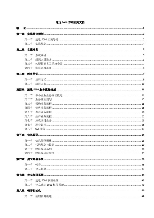 速达5000详细实施文档