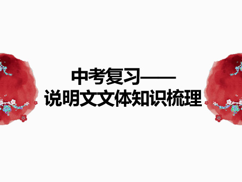 2023年中考语文专题复习——说明文文体知识梳理 课件(共32张PPT)