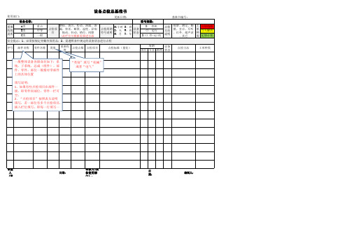 设备点检总基准书模板