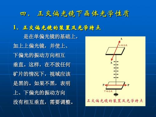 2.4 正交偏光镜下晶体光学性质