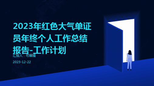 2023年红色大气单证员年终个人工作总结报告-工作计划