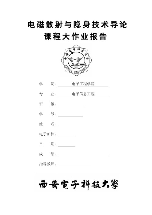 电磁散射与隐身技术导论课程报告2